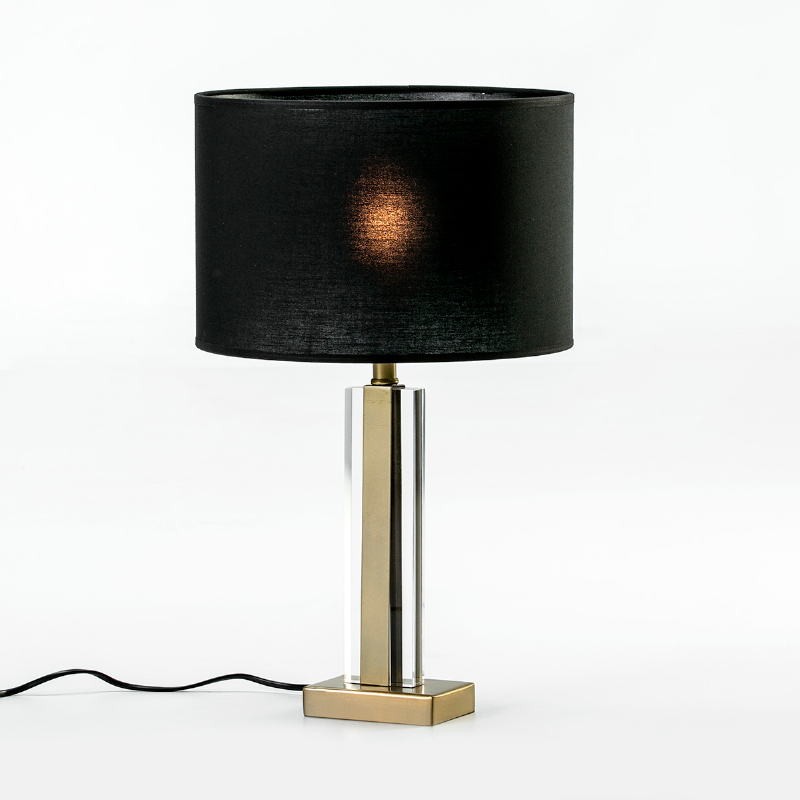 Lampe Auf Tisch Ohne Bildschirm 12X7X34 Metall/Acryl Golden/Transparent