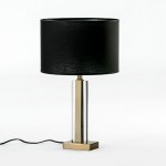 Lampe de Table sans abat-jour 12x7x34 Métal Doré Acrylique Transparent