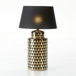 Table Lamp Without Lampshade 23X23X51 Ceramic Golden Black