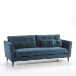 Sofa 3-Sitzer- 216X90X85 Blauer Stoff Modell 3