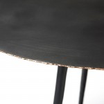 Table d'appoint, bout de canapé 46x46x57 Métal Noir