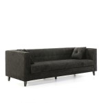 Sofa 4-Seater  240X95X70 Black Fabric