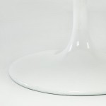 Table à Manger 120x120x75 Fibre de verre Blanc