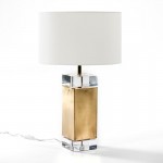 Table Lamp Without Lampshade 13X13X50 Acrylic Metal Golden