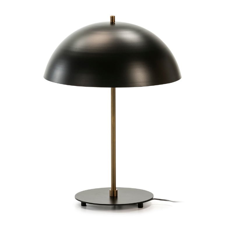 Lampe de Table avec abat-jour 43x58 Métal Noir Doré - image 53601