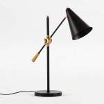 Table Lamp With Lampshade 45X70 Metal Black
