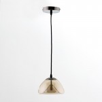 Hanging Lamp With Lampshade 20X14 Glass Amber