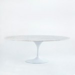 Dining Room Table 200X120X73 Marble Aluminium White