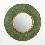 Specchio 86X5X86 Metallo Oro Verde