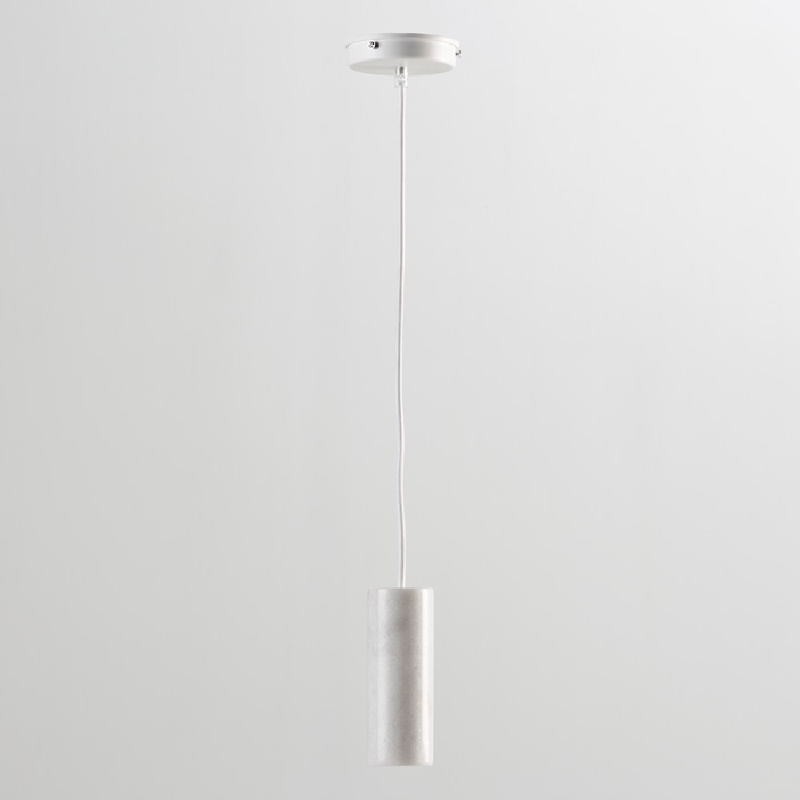 Lampe suspendue sans abat-jour 6x16 Marbre Blanc - image 53855