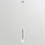 Hanging Lamp Without Lampshade 6X16 Marble White