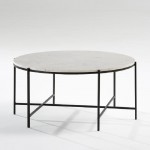 Coffee Table 86X41 Metal Black Marble White