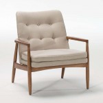Armchair 82X73X83 Wood Brown Fabric Beige