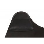 BUTTERFLY Italian leather armchair removable headrest (black)