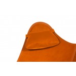 Un reposacabezas extraíble para el sillón de cuero italiano BUTTERFLY (marrón dorado)