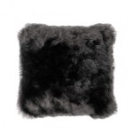 Sheepskin cushion, iceland short hair (black)