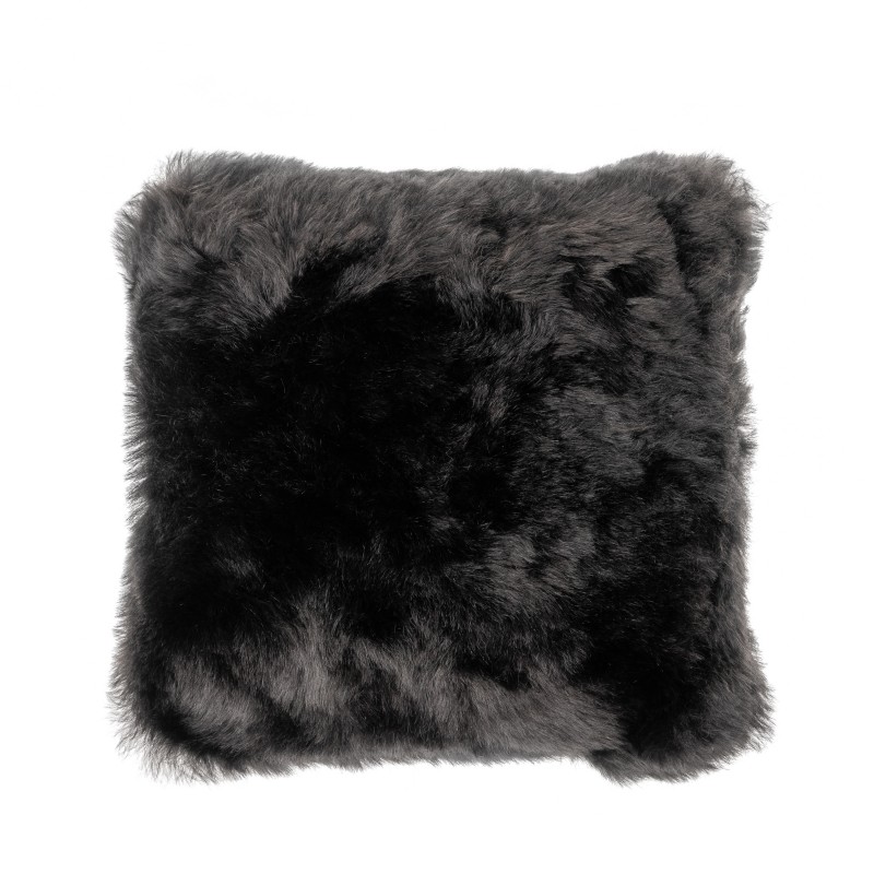 Cuscino in pelle di pecora, capelli corti islandesi (nero) - image 54265