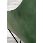Silla de mariposa de cuero italiano PAMPA MARIPOSA pie de metal negro (verde)