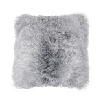 Cojín de piel de oveja, pelos cortos de Islandia (blanco, gris)