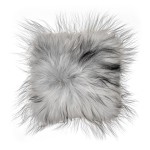 Sheepskin cushion, iceland long hair (white, grey)