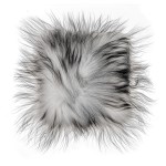 Cuscino in pelle di pecora, capelli lunghi islandesi (bianco, grigio)