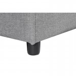 Sofa bed 6 places fabric Niche on the left KATIA Light grey