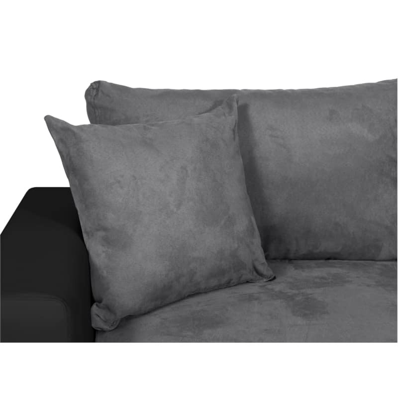 Sofa bed 6 places fabric PU microfiber Niche on the right KATIA Grey, black - image 54434