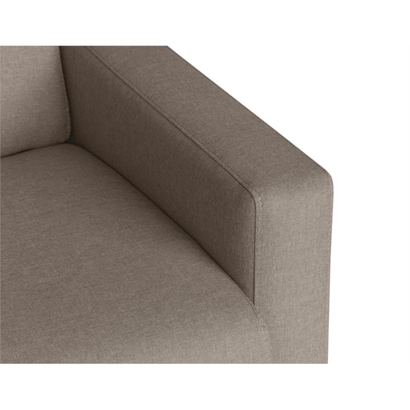 Sofa bed 3 places fabric Mattress 140 cm NOELISE Beige - image 54503