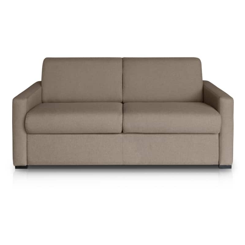 Sofa bed 3 places fabric Mattress 140 cm NOELISE Beige - image 54505