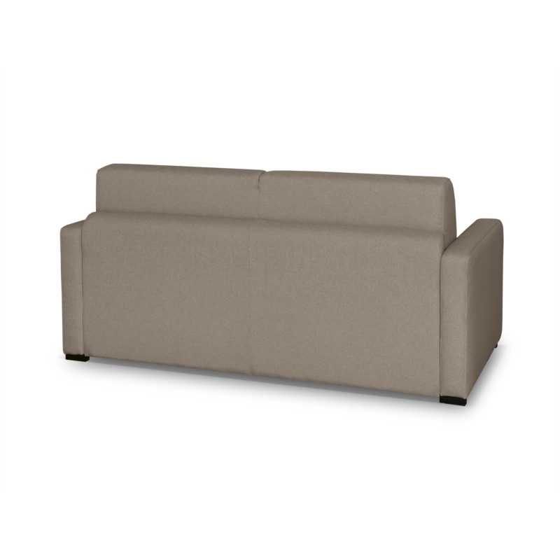 Sofa bed 3 places fabric Mattress 140 cm NOELISE Beige - image 54515