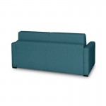 Sofa bed 3 places fabric Mattress 140 cm NOELISE Blue duck