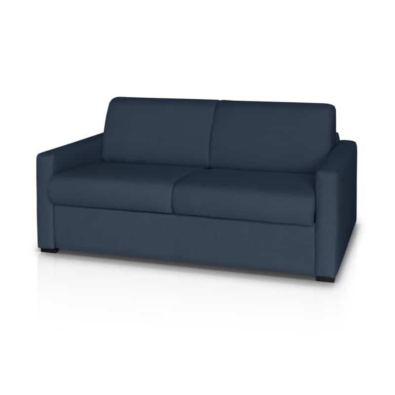 Sofa bed 3 places fabric Mattress 140 cm NOELISE Dark blue - image 54540