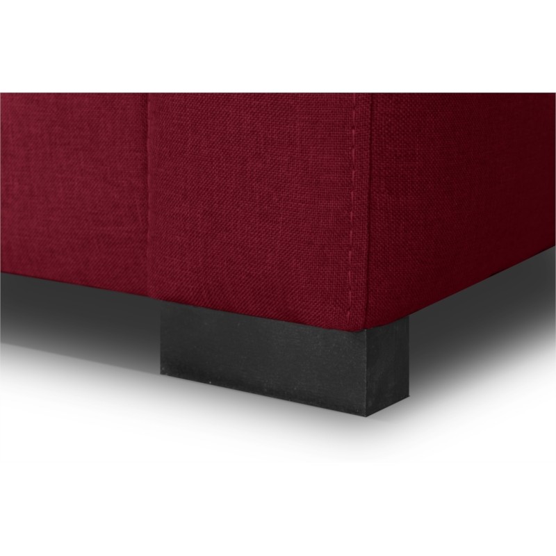 Sofa bed 3 places fabric Mattress 140 cm NOELISE Bordeaux - image 54546