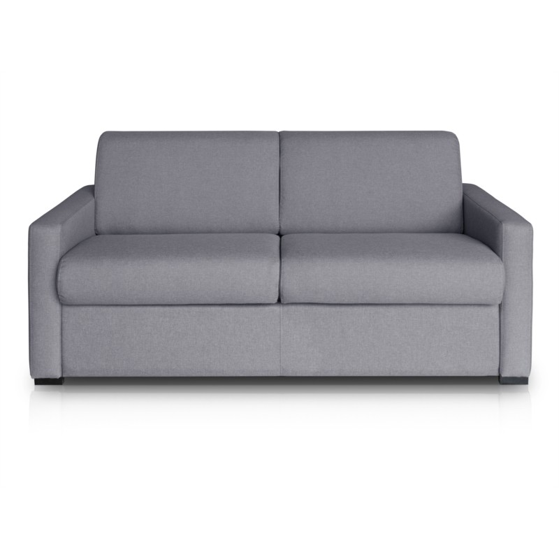 Sofa bed 3 places fabric Mattress 140 cm NOELISE Light grey - image 54557