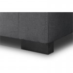 Sofa bed 3 places fabric Mattress 140 cm NOELISE Dark grey