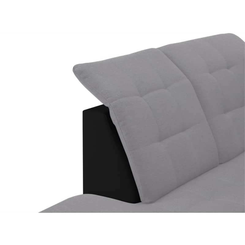 Convertible corner sofa 4 places Left angle DIMITRY Grey, black - image 54727