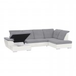 Convertible corner sofa 6 seats Right angle DIMITRYPLUS Grey,white
