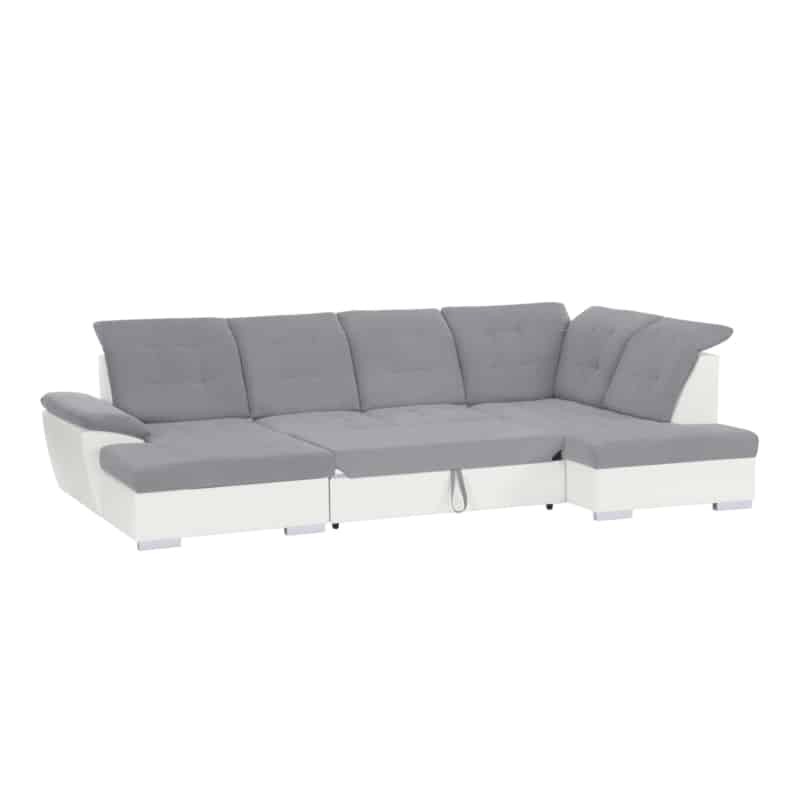 Convertible corner sofa 6 seats Right angle DIMITRYPLUS Grey,white - image 54740