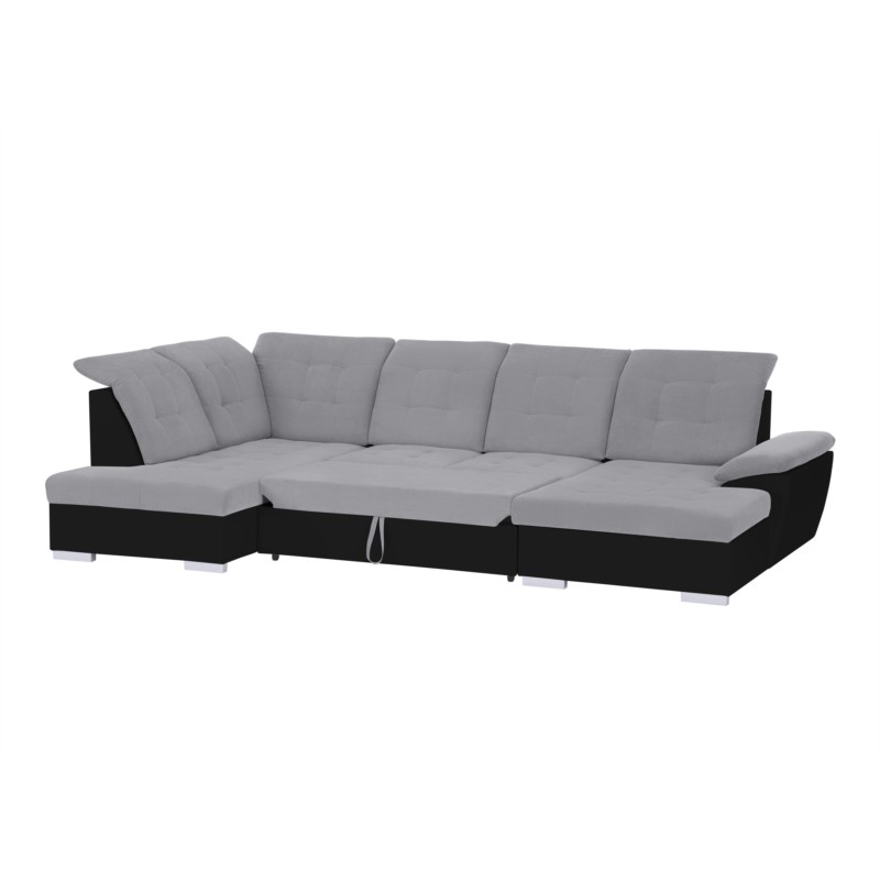 Convertible corner sofa 6 seats Left angle DIMITRYPLUS Grey, black - image 54778