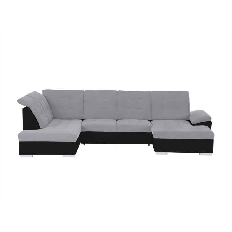 Convertible corner sofa 6 seats Left angle DIMITRYPLUS Grey, black - image 54779