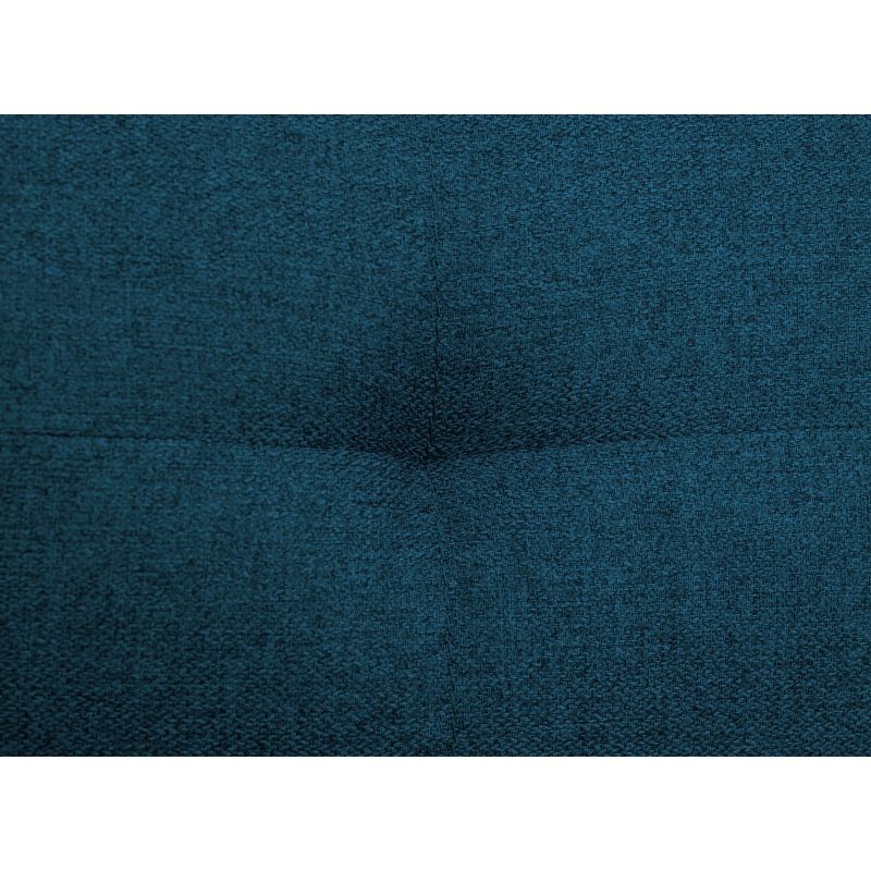 Canapé d'angle convertible 5 places têtières tissu VIKY Bleu pétrole - image 54860