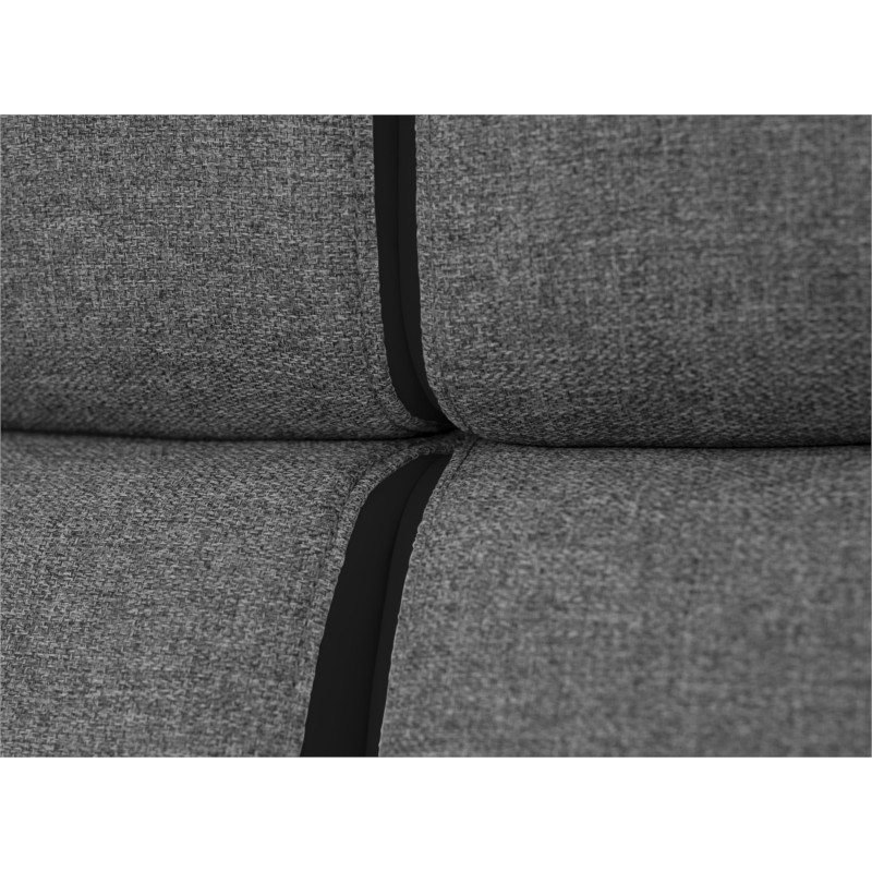 Corner sofa convertible 3 places headrests PU fabric ALI Grey, black - image 54925