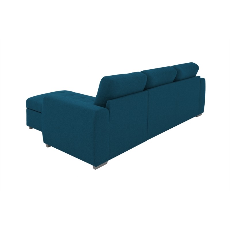 Corner sofa convertible 3 places fabric DONIA Oil Blue - image 54979