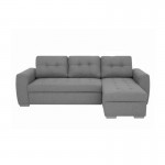 Convertible corner sofa 3 places fabric DONIA Grey