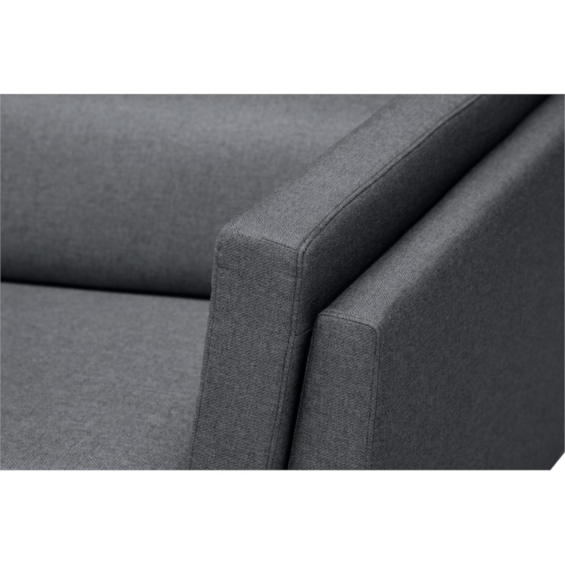 Corner sofa 4 places fabric feet metal Left Angle LULU Dark grey - image 55041