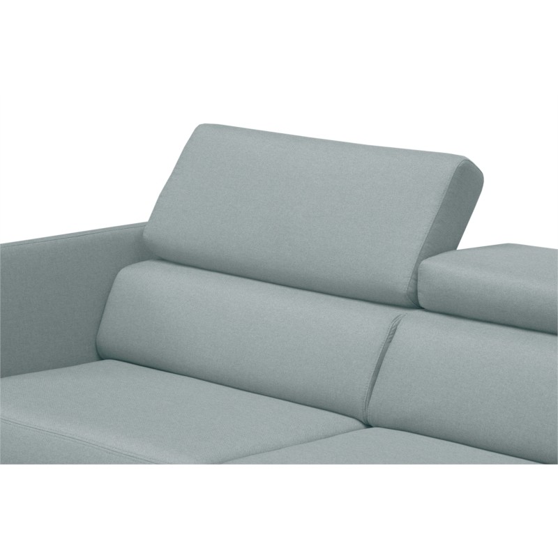 Corner sofa 4 places fabric feet metal Right Angle LULU Blue celadon - image 55074