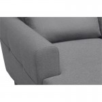 Convertible corner sofa 5 seats fabric Right Angle OKTAV Light grey
