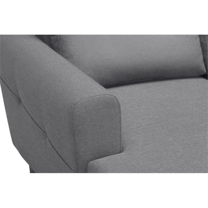 Convertible corner sofa 5 seats fabric Right Angle OKTAV Light grey - image 55085