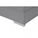 Convertible corner sofa 5 seats fabric Left Corner ARIA Light grey