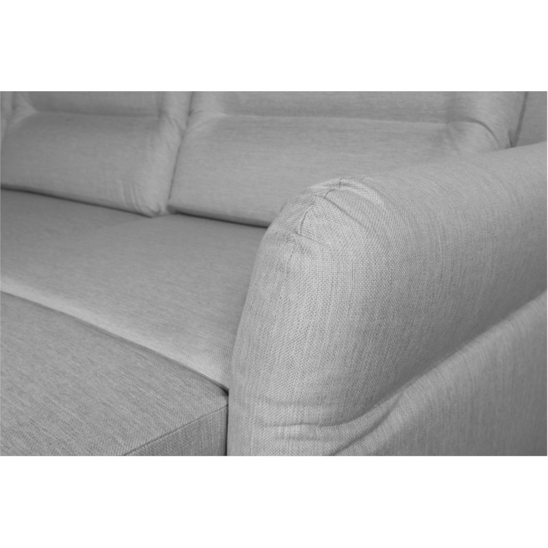 Modular corner sofa convertible 5 places fabric ADRIATIK Light grey - image 55183